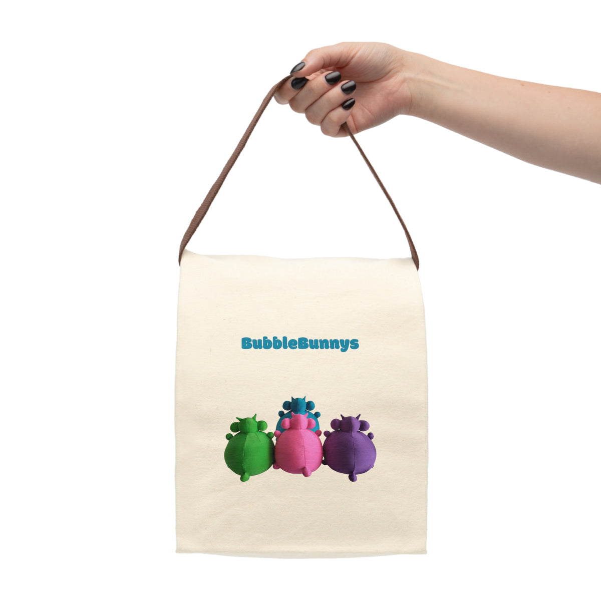Canvas Lunch Bag With Strap - BubbleBunnys